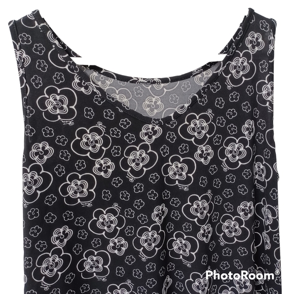KIM&CO floral sleeveles top shirt - Picture 3 of 4